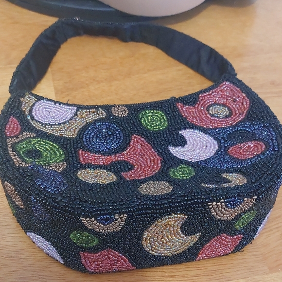 Handbags - 🔖 Black Millefiori Beaded Small Bag Zipper